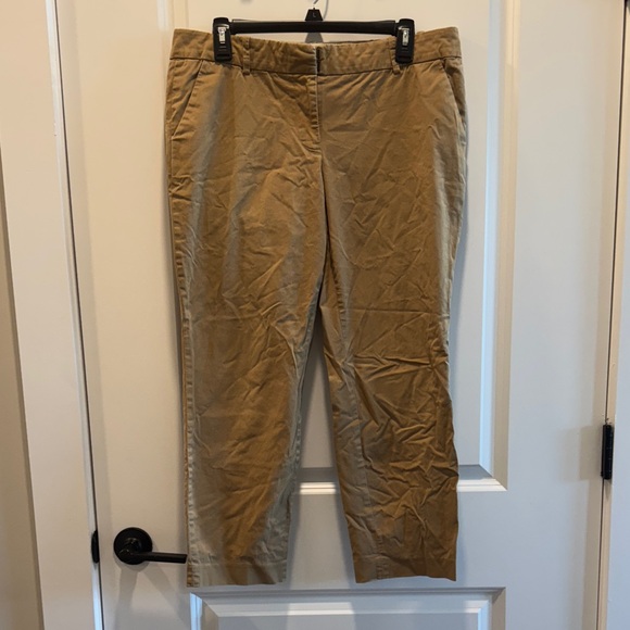 J. Crew Cafe Capri Khaki Pants - Picture 1 of 3